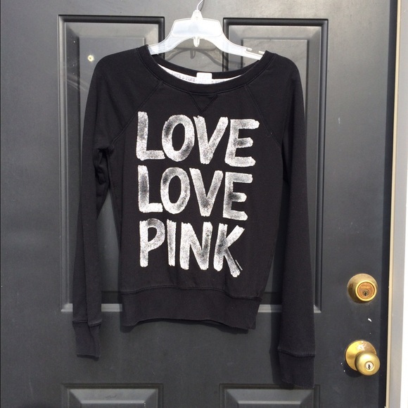 PINK Victoria's Secret Sweaters - VS Black‎ Crew Neck Sweater